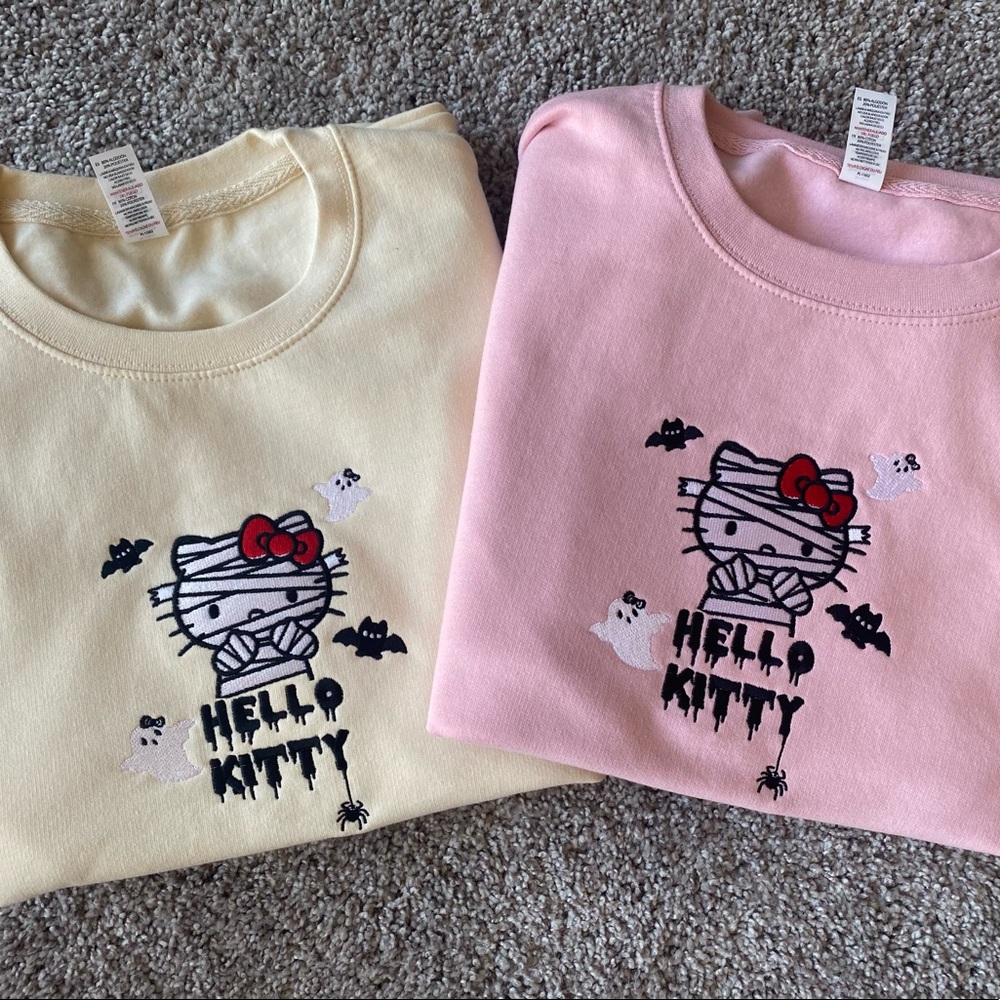 Hello Kitty Halloween Embroidered Crewnecks!